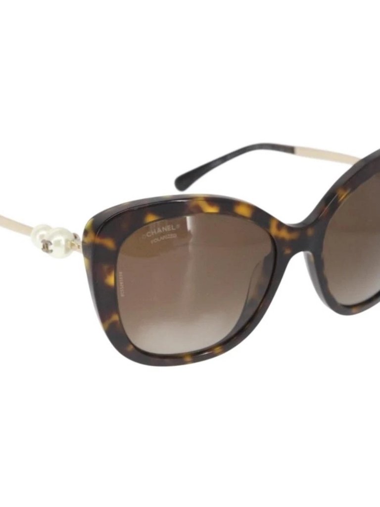 Chanel Sunglasses Plastic Brown Cc Auth Ba9083